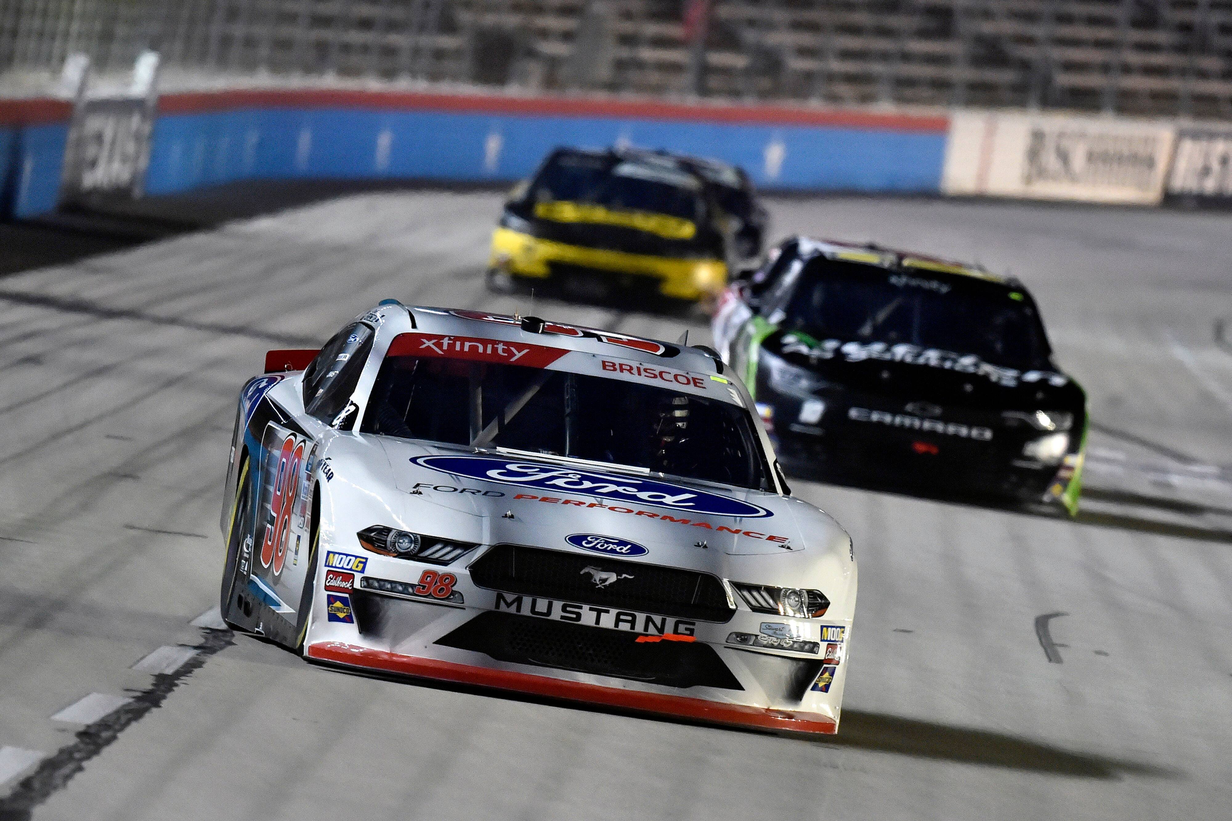 SHR's Chase Briscoe (22nd) had his playoff hopes hampered. He trails a transfer spot by 18 points. SHR's Chase Briscoe (22nd) had his playoff hopes hampered. He trails a transfer spot by 18 points.